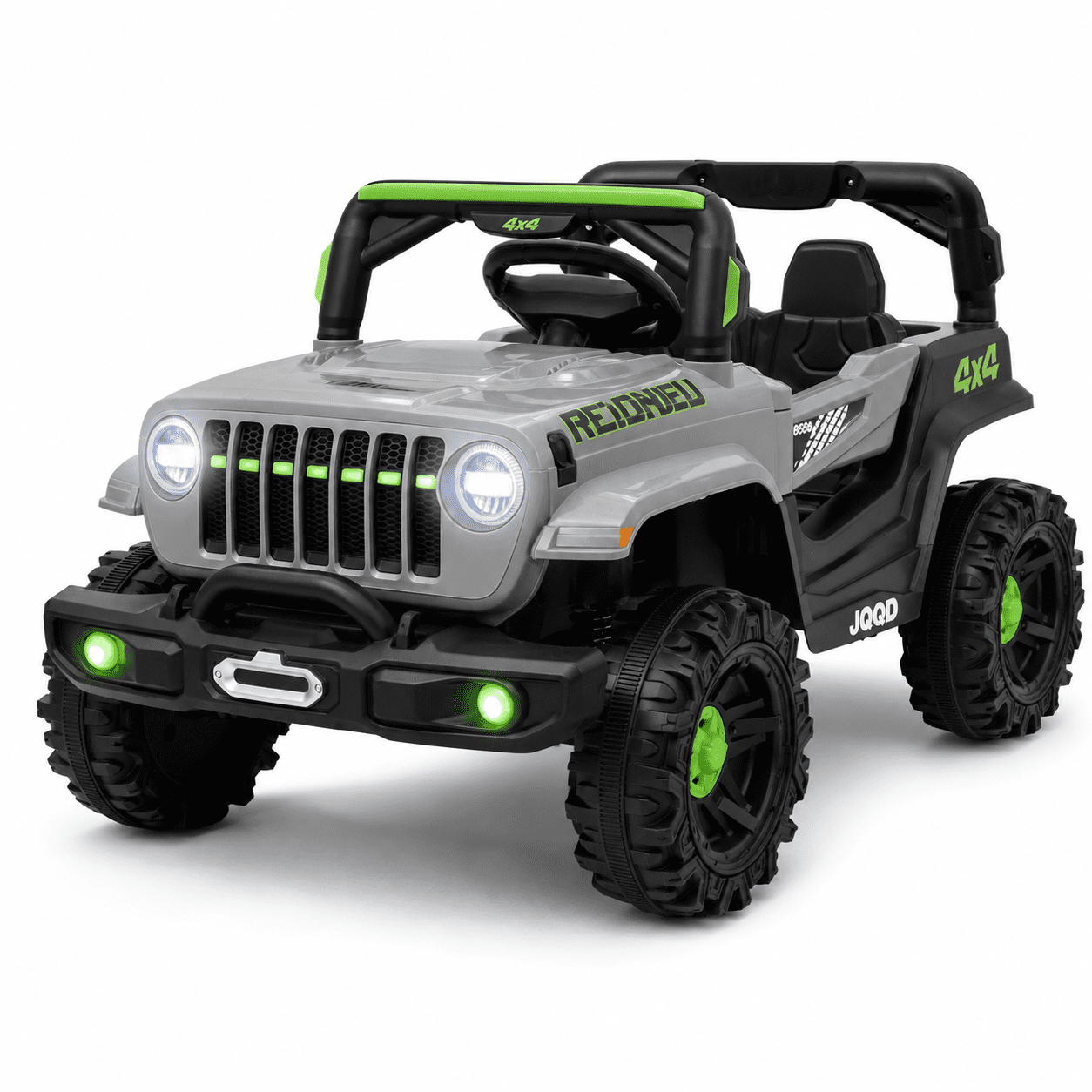 Camioneta Electrica Montable Little Monkey 12v 2 Pedal Motores Niño Control Usb Color Gris