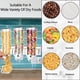 thumbnail image 3 of Dispensador de alimentos triple, dispensador de cereales de pared, dispensador de dulces, dispensador de granos, contenedor de cocina con 3 tazas, 3 of 7