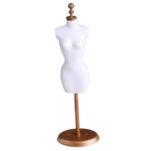 Magideal - Soporte De Maniquí Para Exhibición De Vestido, Soporte De Ropa, Juguete Para Niños, Juguete De Simulación Para Casa De Muñecas 1/6, Decoración De Esce Blanco