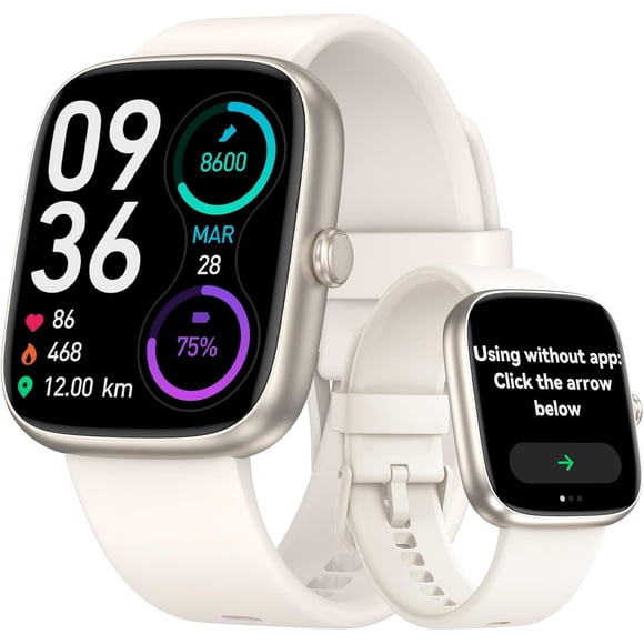 Reloj Inteligente LIVIKEY con Fuente Grande y Resistente al Agua, Rastreador de Fitness
