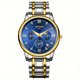 thumbnail image 1 of Reloj de Cuarzo para Hombre Popular, Guapo, de Alto Nivel de Apariencia, Dorado y Negro, Impermeable, Luminoso, Multifuncional, con Calendario, de Ocio y Negocios, 1 of 16