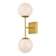 thumbnail image 1 of Aplique de Pared Living District Neri de 2 Luces en Latón y Blanco, 1 of 7