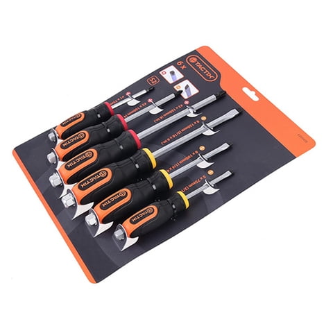 Tactix - Juego De Destornilladores De Golpe 6 Pzs Bi Material