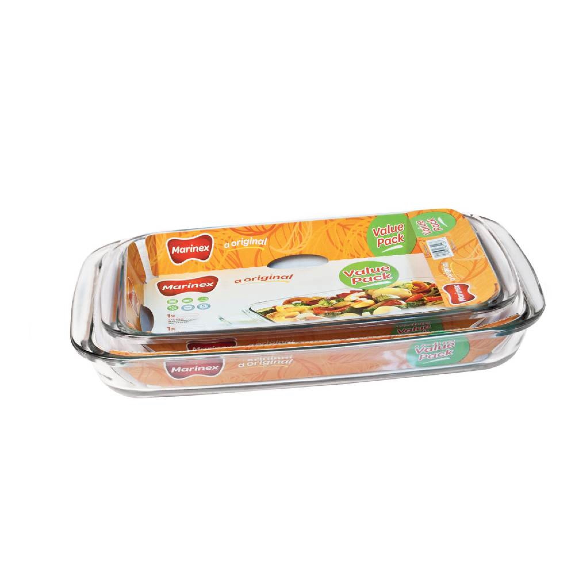 Pack Fuente Pequeña Y Grande 1.6L+2.2L 2 Piezas Vidrio Transparente