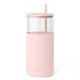 thumbnail image 1 of Botella SANDJEST 473 ml de vidrio con funda de silicona y pajilla, 1 of 7