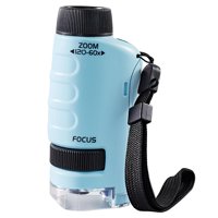 Bothyi - Kit De Juguete De Microscopio Científico Para Niños, Juguete Educativo De Vástago 60X-120X Para Niños, Azul