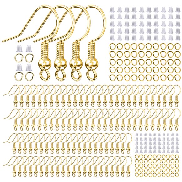 Ganchos para pendientes iewyck 300 piezas con baño de oro 14k