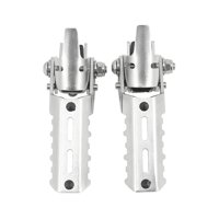 Magideal - Estribos Delanteros Para Motocicleta Highway, Reemplazo Directo De Reposapiés De 22-25Mm Para Bmw R1250Gs Lc Gsa, Fácil De Instalar, Accesorios Plata