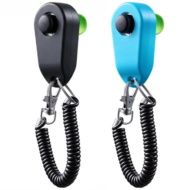 Clicker para entrenamiento de mascotas HoAoOo para perros, gatos, caballos y aves (paquete de 2)