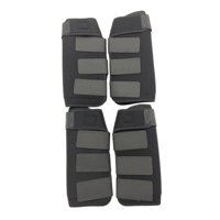Ioensy - 4X Botas De Caballo Soporte Reutilizable Protección Transpirable Cómodas Cubiertas De Piernas S Negro