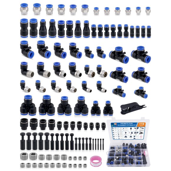 Kit de Conexión Eilxmag 116PCS Quick Connect 0.9Mpa