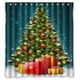 thumbnail image 1 of Cortina de ducha con diseño de árbol de Navidad, con ganchos, 167 x 183 cm., 1 of 3