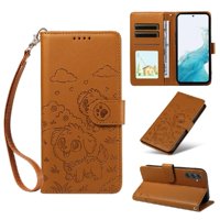 Funda Billetera Foxdock Compatible Con Samsung Galaxy A54 5G, Diseño Perrito Tierno, Ranuras Para Tarjetas Y Soporte Plegable