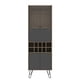 thumbnail image 4 of Bar Alto 5 Puertas 10 Botelleros Y Portacopas Café Y Gris, 4 of 7