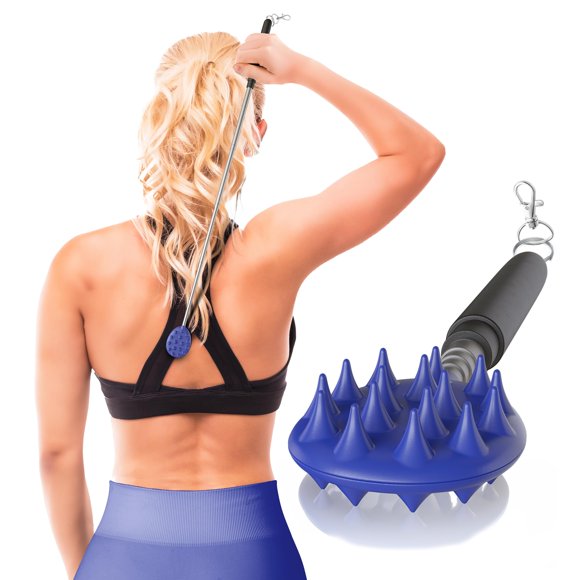 Llavero extensible Back Scratcher Cactus Scratcher, azul