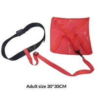 Xusx111 - Set De Entrenamiento De Resistencia De Natación - Cinturón De Resistencia Acuática, Paracaídas De Natación, Conjunto De Entrenador De Piscina (Rojo, 30 * 30 Cm)