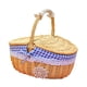 thumbnail image 2 of Cesta De Mimbre Para Picnic, Cesta De Mimbre Para Servir, Para Acampar, Al Aire Libre, Pan, Peque?a, Azul, 2 of 5