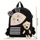 thumbnail image 2 of 1pc Children's Cartoon Rabbit Plaid Backpack With Plush Teddy Bear, Sweet Cute Lightweight Backpack Casual Travel Backpack Kindergarten Kids School Bag, 2 of 3