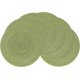 thumbnail image 1 of Set de 6 Manteles Individuales Redondos Firefly Hope Algodón Premium Antideslizantes Estilo D 38 cm Verde, 1 of 5