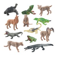 Magideal - Juego De Minifiguras De Animales Salvajes De 12 Piezas, Figuras De Animales, Modelo, Decoración De Mesa, Realista, Para Regalos De Pascua, Niños Y Niñ Estilo H