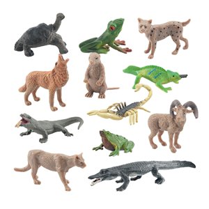 Magideal - Juego De Minifiguras De Animales Salvajes De 12 Piezas, Figuras De Animales, Modelo, Decoración De Mesa, Realista, Para Regalos De Pascua, Niños Y Niñ Estilo H