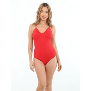 Samia - Traje De Baño Rebajado Con Amarras Rojo M