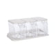 thumbnail image 5 of Caja Transparente Para Condimentos Contenedor De Almacenamiento Cruet 3 Compartimentos Cocina Especias Ollas Albaricoque, 5 of 5
