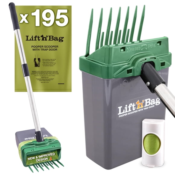 Dog Pooper Scooper Neater Pet Brands Lift N' Bag 2.0 con bolsa