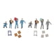thumbnail image 3 of 2 Set 1:64 Porter Worker Personajes Juguete Modelo En Miniatura Personas Gris Y Azul, 3 of 5