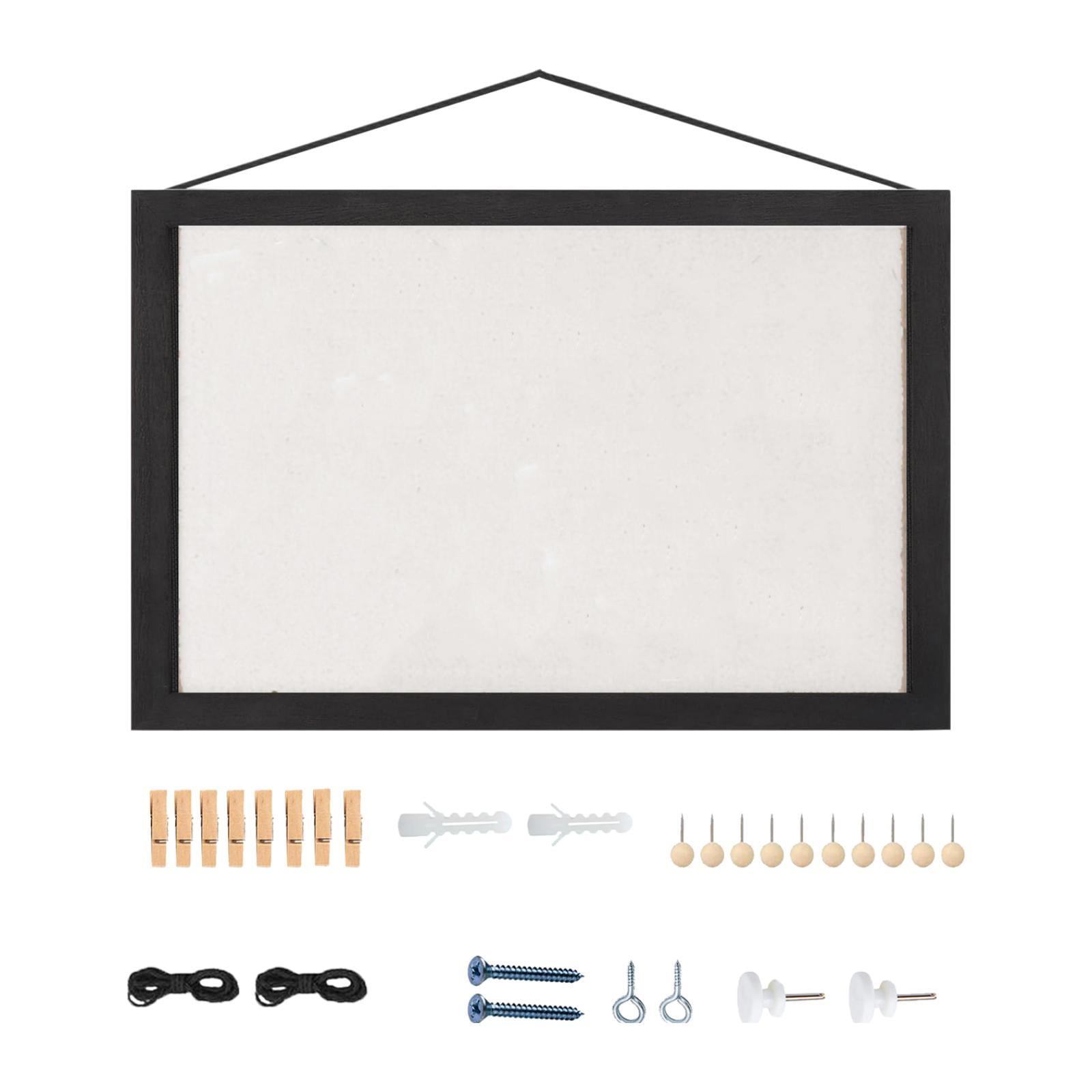 Bothyi - Tablero De Corcho Con 10 Chinchetas Para Colgar En La Pared, Para Decoración Del Hogar, Sala De Estar, Color Negro