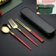 thumbnail image 1 of 3pcs/Set Portuguese Stainless Steel Portable Cutlery Set, Chopsticks Spoon Fork Cutlery Set, 1 of 5