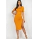 thumbnail image 1 of Vestido Midi Con Dobladillo Dividido Y Fruncido Lateral Con Cordón, 1 of 2