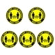 thumbnail image 2 of Calcomanías De Piso De Distanciamiento Social Pegatina 6 Pies Aviso Se?al De Piso Para Colas B, 2 of 5