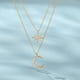 thumbnail image 2 of Collar Doble Capa Estrellas Y Luna Plata 925, 2 of 3