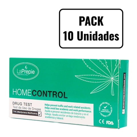 Home Control - Test Rapido Para Deteccion De Thc Pack 10 Unidades