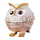 thumbnail image 4 of Joyero con forma de búho, caja de almacenamiento de joyas, adorno decorativo de animal, soporte para collares, construcción de aleación, diseño de bor Blanco, 4 of 5