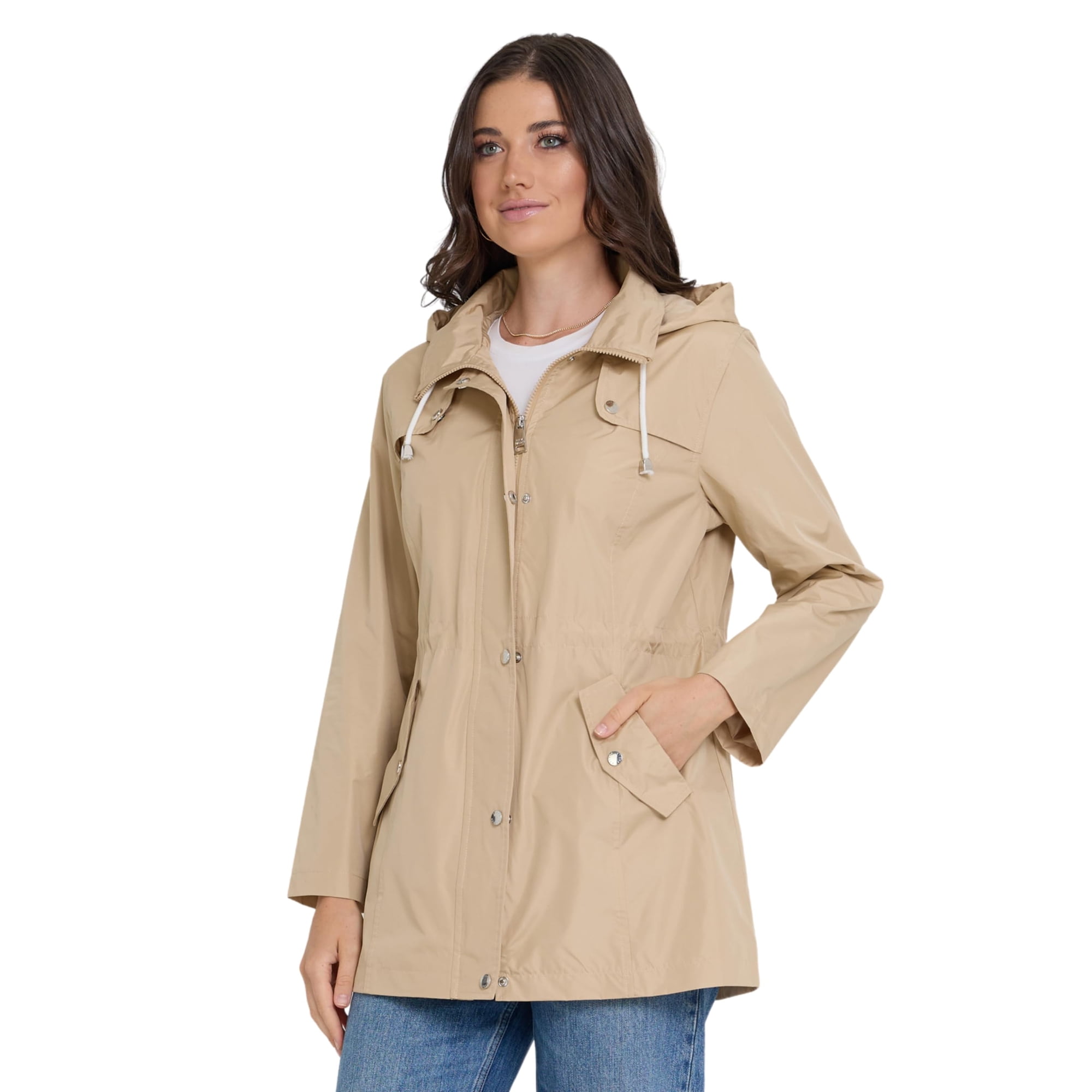 Chubasquero Steve Madden Con Capucha Impermeable Para Mujer, Talla Xs-3x