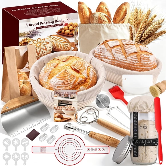 Kit Banneton para Masa Madre Cedeil de 15 Piezas, 24 oz (710 ml)