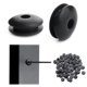 thumbnail image 1 of Pasacables De Barandilla De Cable Cb29 60 Piezas Negro De Goma, 1 of 5