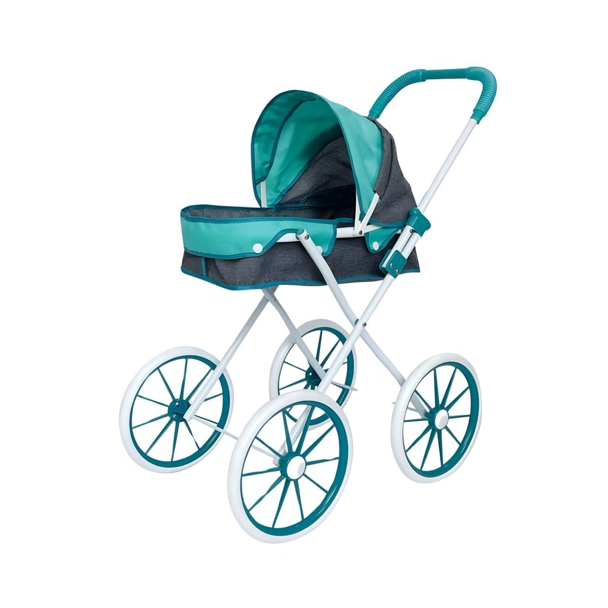 Genérico - Coche Carreola De Muñeca Ruedas Grandes Turquesa