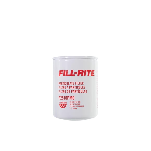 Filtro de combustible Fill‑Rite 25 GPM (94 LPM) 10 micrones