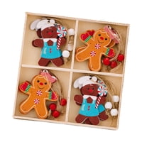 Magideal - 12 Piezas De Adorno Navideño De Hombre De Jengibre, Colgante De Hombre De Jengibre, Colgante De Dibujos Animados Para Decoración De Fiesta De Árbol De Estilo C