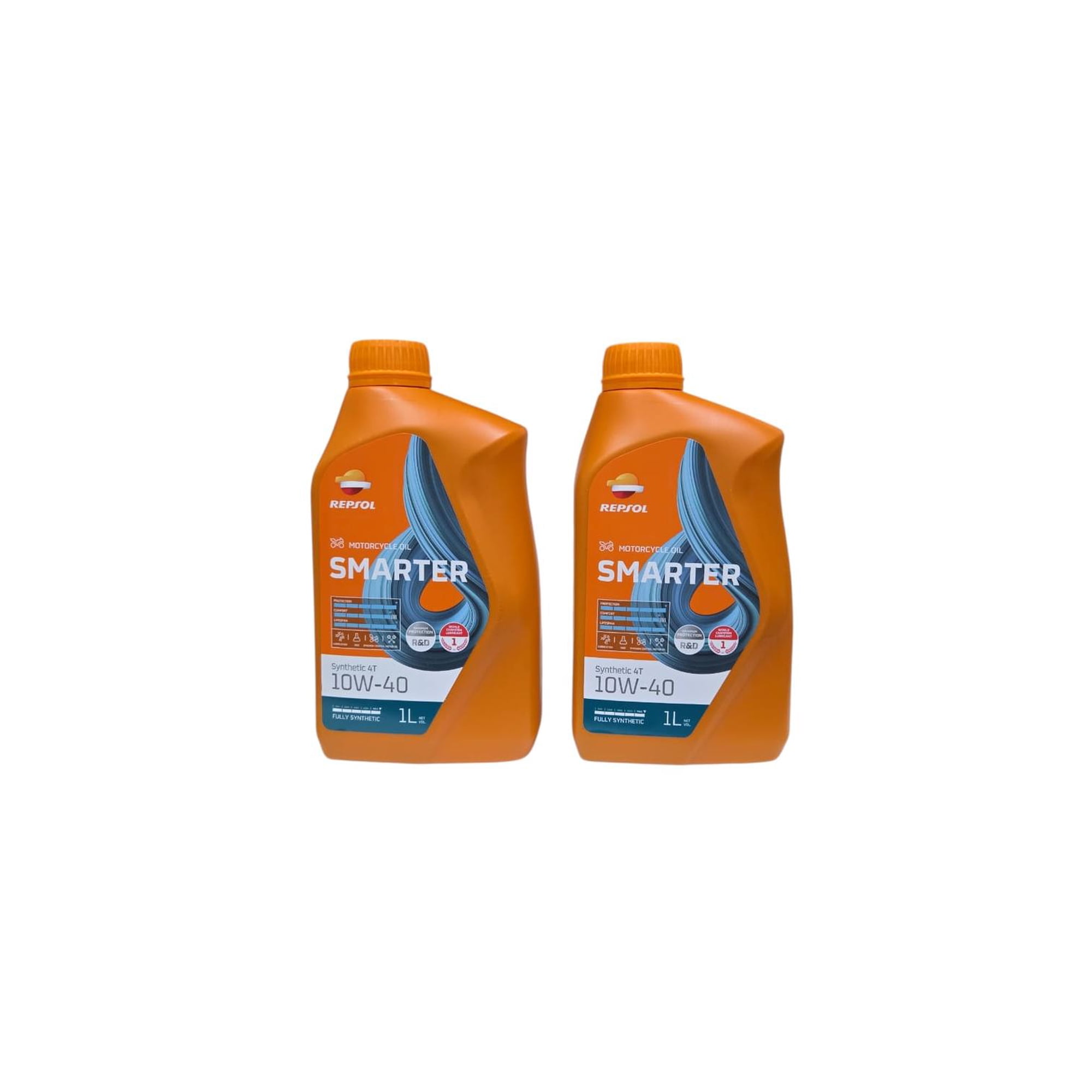 Pack 2l Aceite De Moto 10w 40 Full Sintetico Repsol 4t 1l