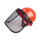 thumbnail image 2 of Casco para motosierra, casco rígido, visera facial con protector facial, casco para desmalezar, para cortar césped, jardín, arborista, corte de césped Sombrero rojo, 2 of 5