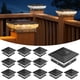 thumbnail image 1 of Luces solares para postes APONUO 4x4 de madera y vinilo, paquete de 12, 1 of 8