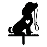 Ioensy - Decoración De Jardín De Perro De Metal, Estatua De Decoración En Forma De Perro, Decoración De Patio De Perro Para Patio De Césped