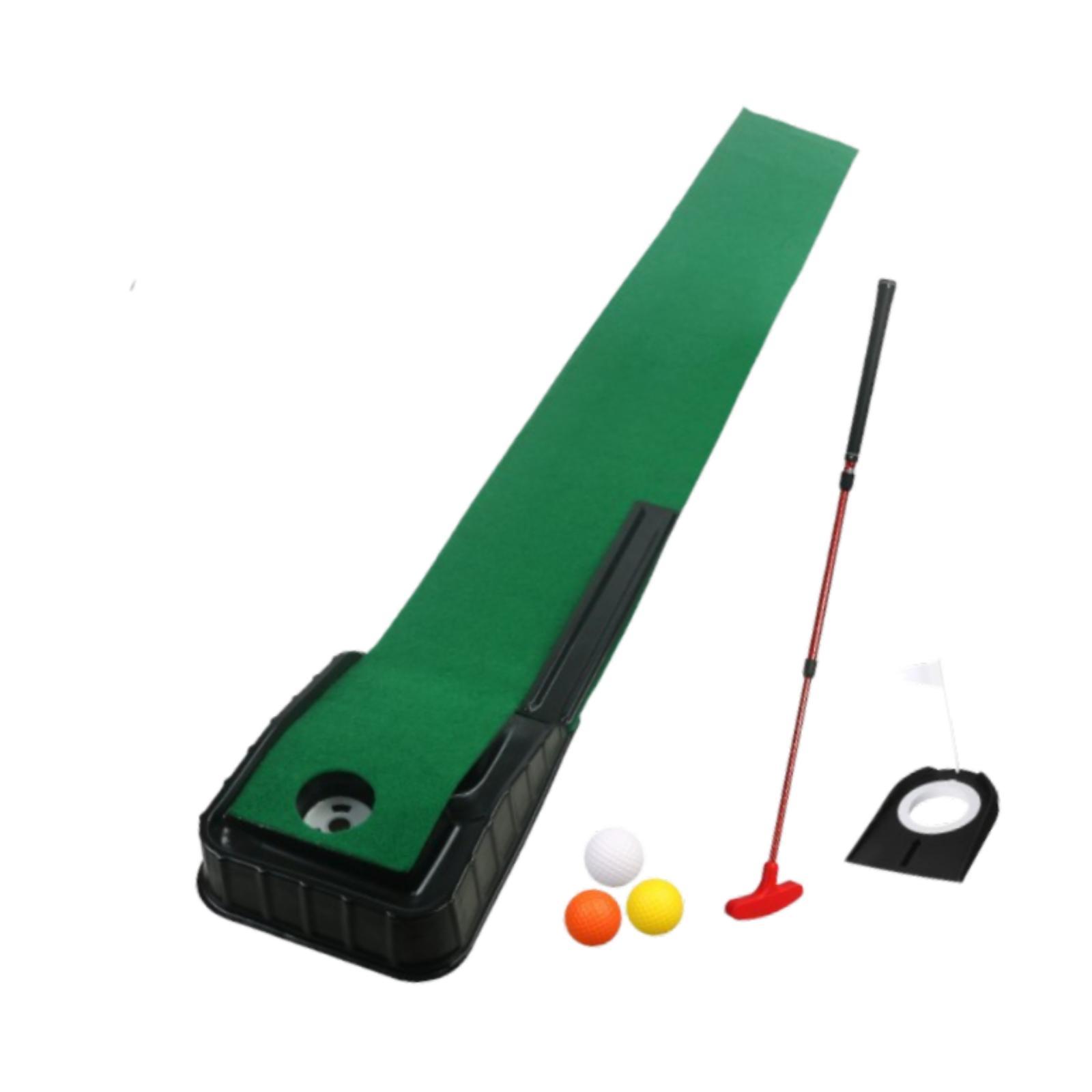 Ioensy - Estera De Golf Con Retorno Automático De Pelota Para Regalo De Golfistas, Putter Rojo Para Fiesta En Interiores Y Exteriores