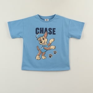 Polera Manga Corta Niño Azul Chase Jump Paw Patrol