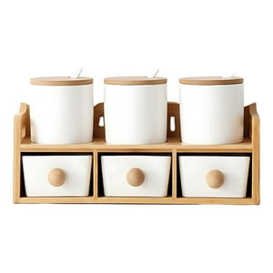 Genérico - Juego Recipiente Organizador Contenedor Soporte Tapa Jhn