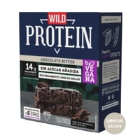 Barra Proteína Vegana Chocolate Bitter 5 Un 225 G Wild Protein